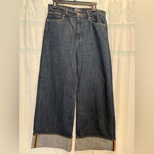 GAP Women's Wide-Leg Dark Indigo Jeans